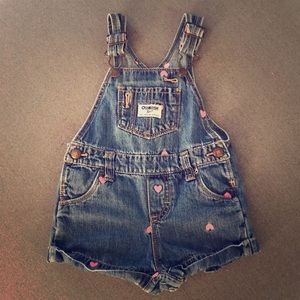 OSHKOSH B'GOSH® Baby Girl 12M Heart Denim Jumper